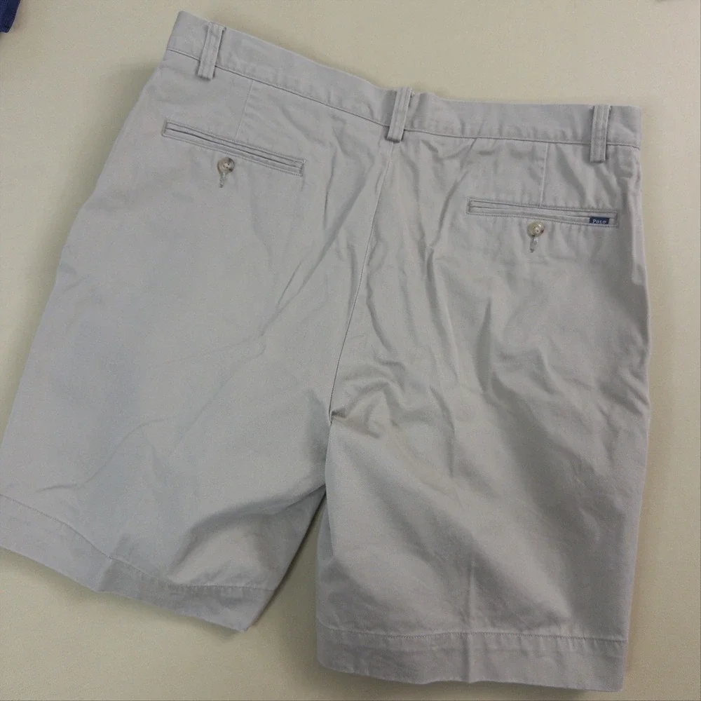 Polo Ralph Lauren‎ Pleated Shorts Mens 35 Khaki Tan Classic Fit 9 Inch Inseam
